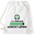 printfashion Nem öregszem, szintet lépek! - Sportzsák, Tornazsák - Fehér (11450365)