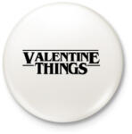 printfashion Valentine Things - Kitűző, hűtőmágnes - Fehér (3083682)