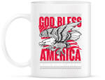 printfashion Isten Áldjon Amerika - Bögre - Fehér (805061)