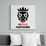 printfashion Be(ard) Awsome - Vászonkép - Fehér (6840517)