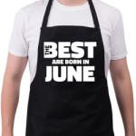 printfashion The Best are born in june - Kötény - Fekete (5428414)
