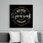 printfashion Boldog Szarácsonyt - Vászonkép - Fekete (16848658)