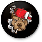 printfashion Pitbull - Kitűző, hűtőmágnes - Fekete (3101652)