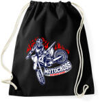 printfashion Motocross - Sportzsák, Tornazsák - Fekete (15691396)