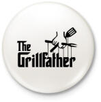 printfashion The grillfather - black - Kitűző, hűtőmágnes - Fehér (13688391)