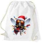 printfashion Vicces karácsonyi gitáros rocker party légy / bogár - Sportzsák, Tornazsák - Fehér (15243339)