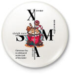 printfashion X-mas hot chocolate - Kitűző, hűtőmágnes - Fehér (14914177)