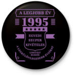 printfashion Legjobb év - Évszámos - Kitűző, hűtőmágnes - Fekete (7150395)