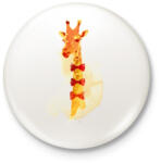 printfashion Elegant giraffe - Kitűző, hűtőmágnes - Fehér (3074706)