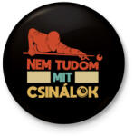 printfashion Nem tudom - Biliárd - Kitűző, hűtőmágnes - Fekete (11791068)