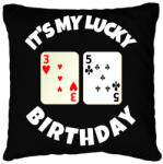 printfashion 35 POKER SZÜLINAP - Párnahuzat, Díszpárnahuzat - Fekete (9832492)