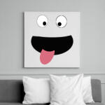 printfashion vicces arc - Vászonkép - Fehér (6626994)