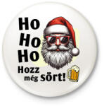 printfashion Hozz még sört - Hipszter Mikulás - Kitűző, hűtőmágnes - Fehér (15177141)