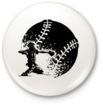 printfashion Baseball dobás - Kitűző, hűtőmágnes - Fehér (15809053)