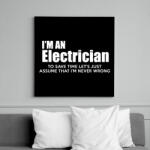 printfashion ELECTRICIAN - Vászonkép - Fekete (6643045)
