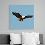 printfashion Repülő sas - Vászonkép - Világoskék (15275567)