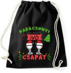 printfashion Karácsonyi ivó csapat - Sportzsák, Tornazsák - Fekete (10943387)