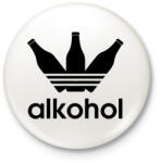 printfashion Alkohol - Kitűző, hűtőmágnes - Fehér (5385946)