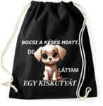 printfashion láttam egy kiskutyát - Sportzsák, Tornazsák - Fekete (15319206)