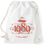 printfashion since-1989-red-black - Sportzsák, Tornazsák - Fehér (531521)