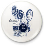 printfashion ikrek - Kitűző, hűtőmágnes - Fehér (14169106)