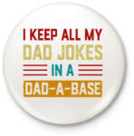 printfashion DAD-A-BASE - Kitűző, hűtőmágnes - Fehér (5113099)