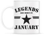 printfashion Legends are born in january - Bögre - Fehér (5170700)