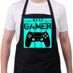 printfashion Gamer - Kötény - Fekete (4937578)