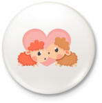 printfashion Bárány love - Kitűző, hűtőmágnes - Fehér (3083647)
