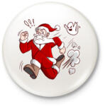 printfashion Mikulás és a szellem - Kitűző, hűtőmágnes - Fehér (3082475)