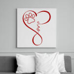 printfashion Szeresd az állatokat - Vászonkép - Fehér (6625309)