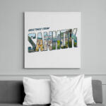 printfashion Greetings from Sanhok - PUBG - Vászonkép - Fehér (6627131)