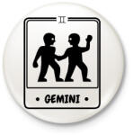 printfashion ikrek - Kitűző, hűtőmágnes - Fehér (13627242)