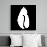 printfashion fehér kávébabcica - Vászonkép - Fekete (10811690)