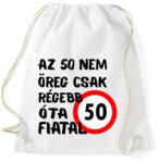 printfashion 50 éves Fekete. - Sportzsák, Tornazsák - Fehér (16108334)