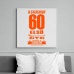 printfashion Az első 60 év! - Vászonkép - Fehér (6628720)
