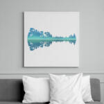 printfashion Gitár tükörkép - Vászonkép - Fehér (14737397)