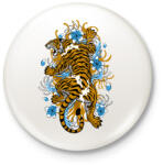 printfashion Tigris - Kitűző, hűtőmágnes - Fehér (14069553)
