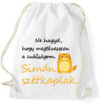 printfashion Ne hagyd, hogy megtévesszen a cukiságom. Simán szétkaplak. Cica - Sportzsák, Tornazsák - Fehér (16370647)