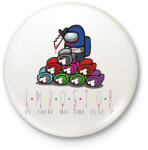 printfashion Among us - Impostor - is there no one else bloody - Kitűző, hűtőmágnes - Fehér (4157633)