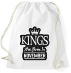 printfashion KINGS are born in November - fekete - Sportzsák, Tornazsák - Fehér (5512156)