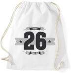 printfashion b-day-26-dark-lightgrey - Sportzsák, Tornazsák - Fehér (509080)