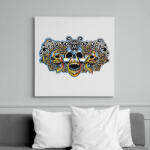 printfashion Koponyák művészi ornamentika - Vászonkép - Fehér (11380659)