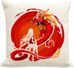 printfashion Dragon - Párnahuzat, Díszpárnahuzat - Lenvászon (15101337)