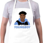 printfashion NBA Youngboy - Kötény - Fehér (4909135)