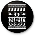 printfashion Dragon Ball karácsonyi minta - Kitűző, hűtőmágnes - Fekete (3095570)