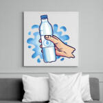 printfashion Vizes palack - Vászonkép - Fehér (11671080)