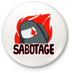printfashion Among us - sabotage - Kitűző, hűtőmágnes - Fehér (13958989)