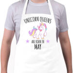 printfashion Unikornis királylányok születésnapja májusban - Kötény - Fehér (4905926)