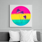 printfashion Gombácskák - Vászonkép - Fehér (6637625)